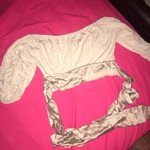 Crop top with ribbon